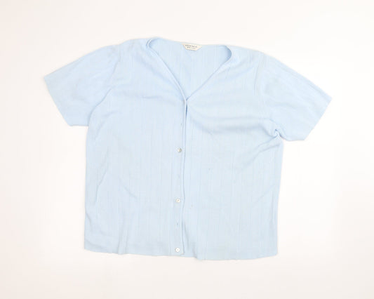 essence Womens Blue   Cardigan Jumper Size 18