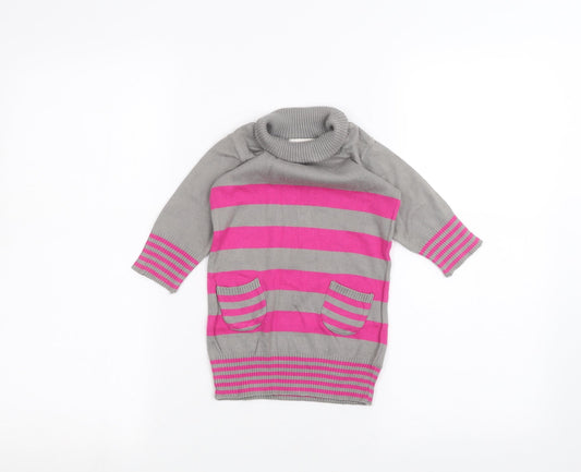 Marks and Spencer Baby Grey Striped  Basic T-Shirt Size 9-12 Months