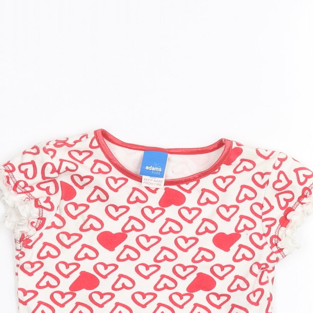 Adam kids Baby White   Basic T-Shirt Size 9-12 Months
