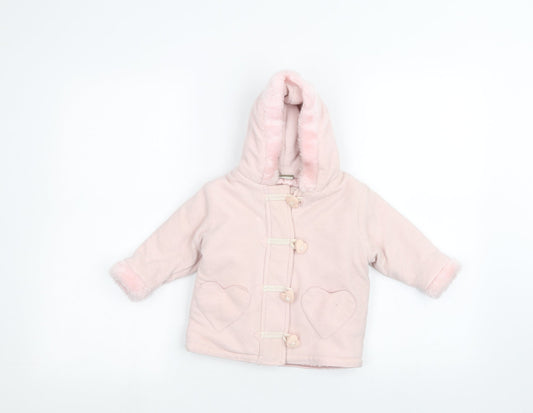 Cherokee Baby Pink   Parka Coat Size 9-12 Months