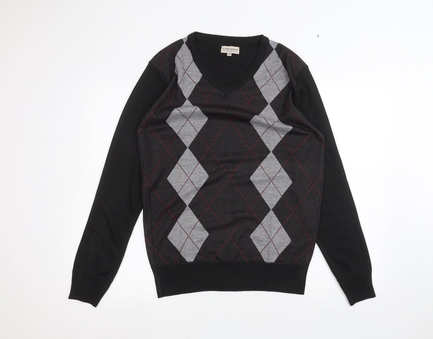 Hudson Harbour Mens Black   Pullover Jumper Size M