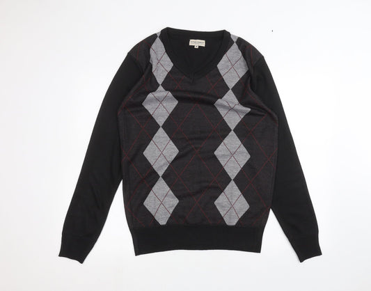 Hudson Harbour Mens Black   Pullover Jumper Size M