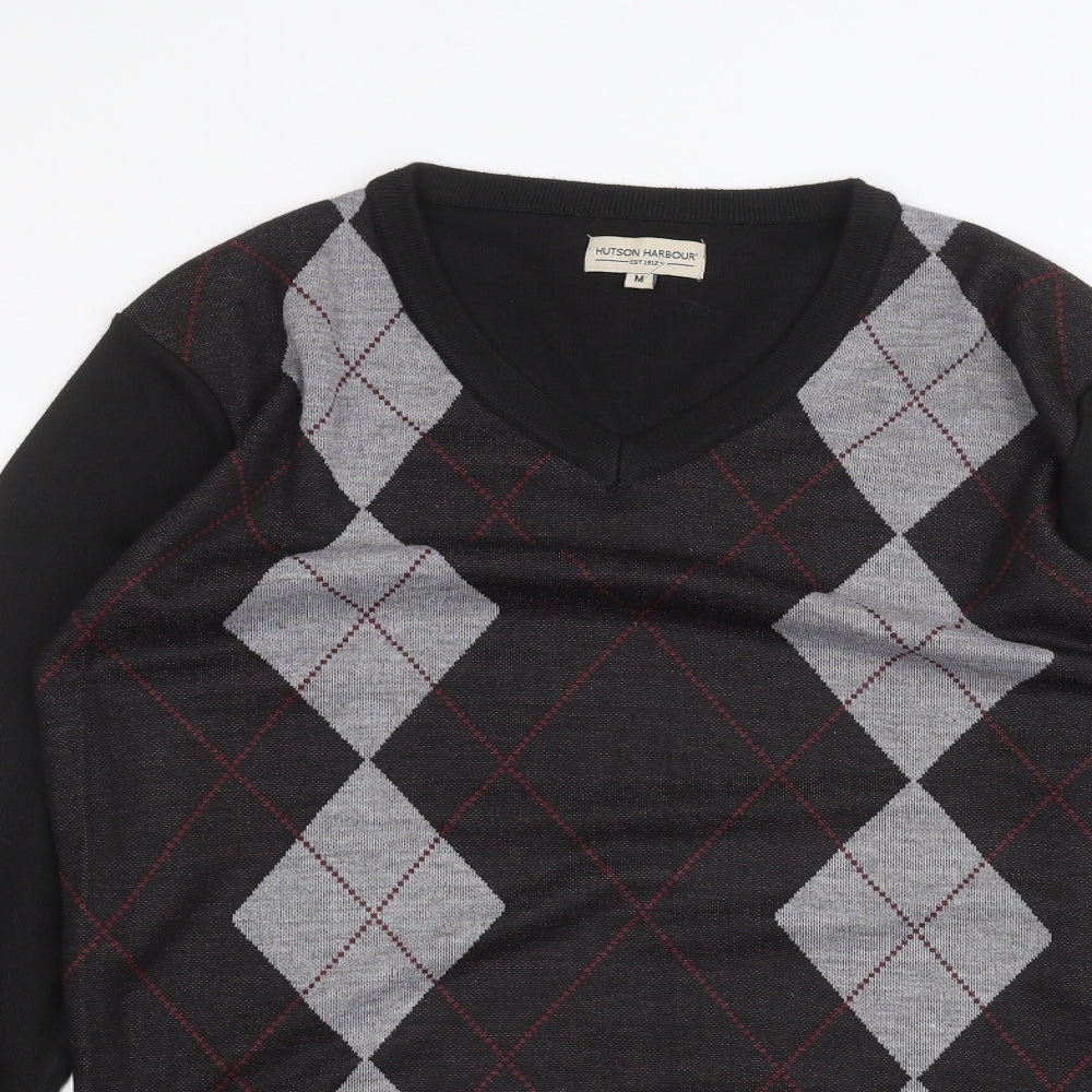 Hudson Harbour Mens Black   Pullover Jumper Size M