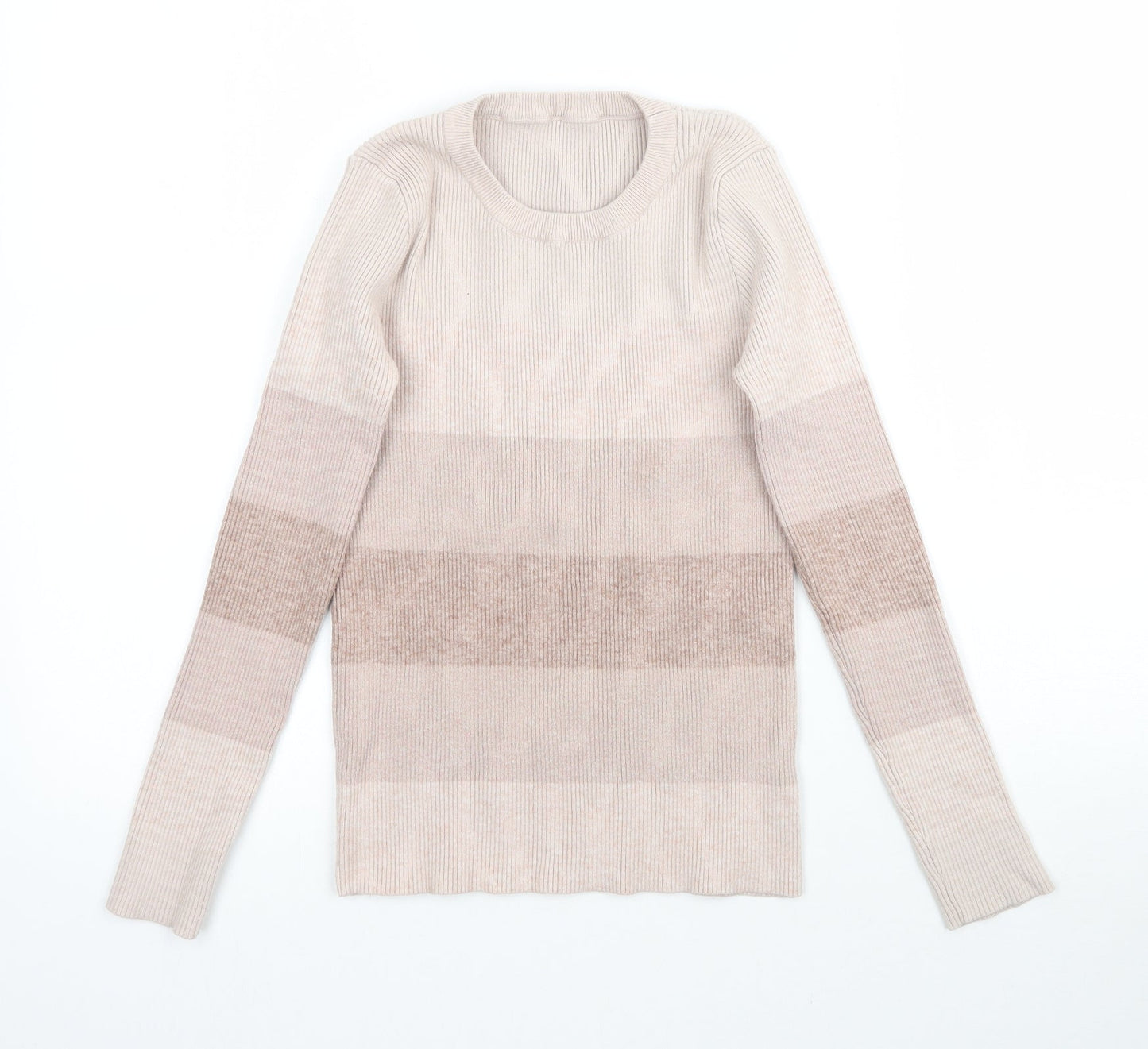 Mishow Womens Pink Striped Knit Pullover Jumper Size XS