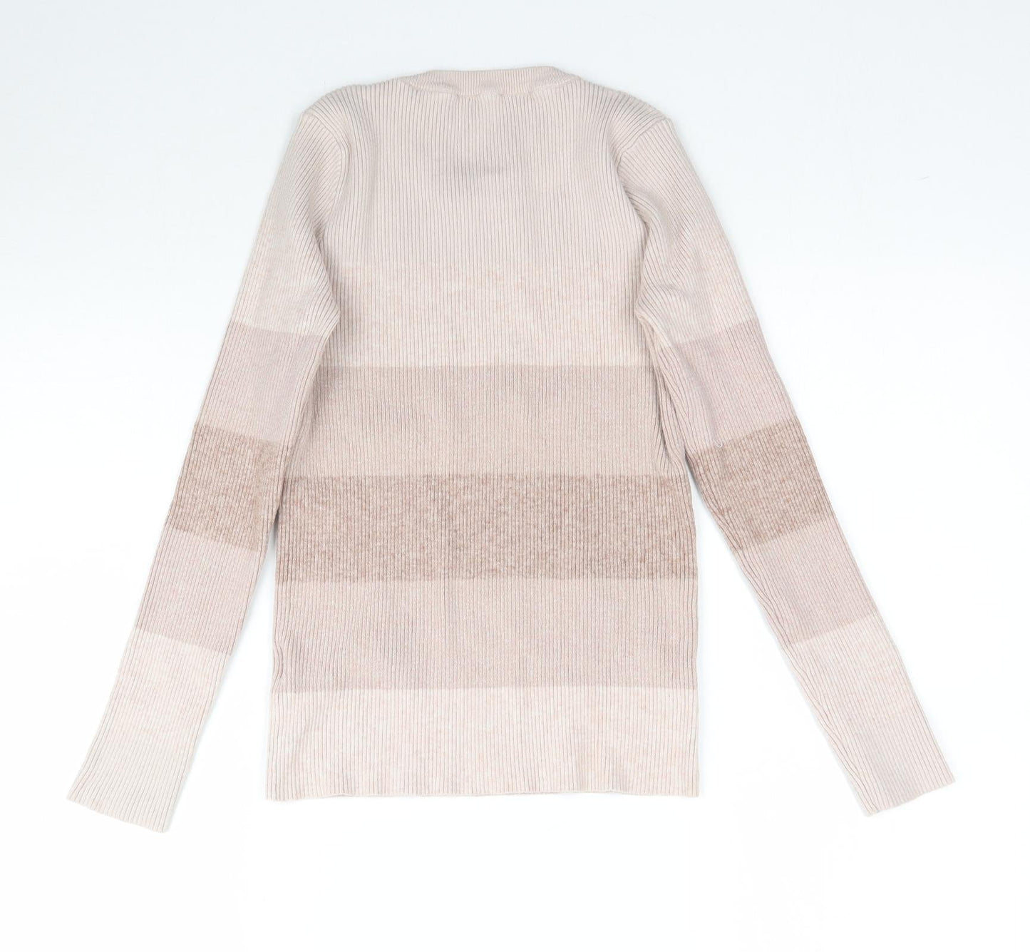 Mishow Womens Pink Striped Knit Pullover Jumper Size XS