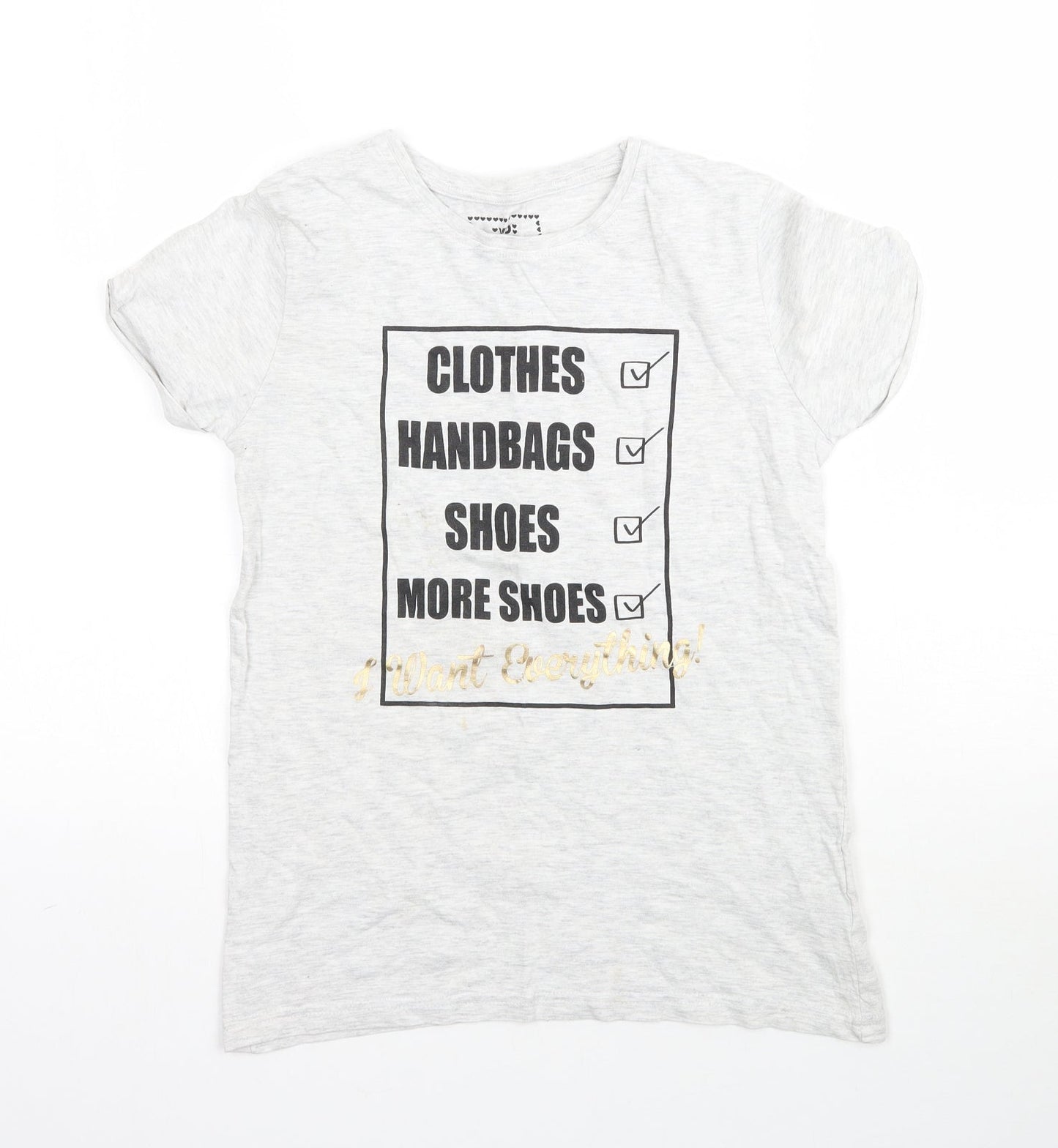 YD Girls Green   Basic T-Shirt Size 11-12 Years