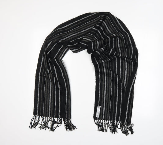 Sand Stome Mens Black Striped  Scarf  One Size