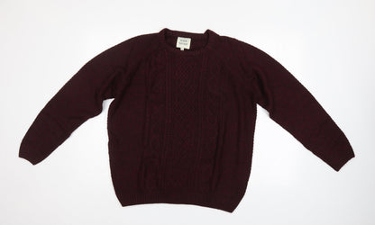 Additional front view of Easy men’s purple jumper, size L