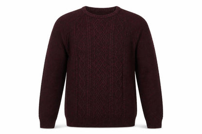 Front view of Easy men’s purple jumper, size L