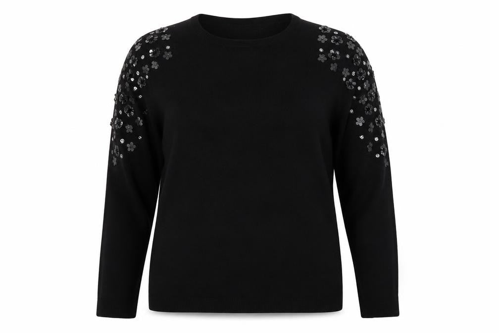 Belle vere note Womens Black   Pullover Jumper Size 16