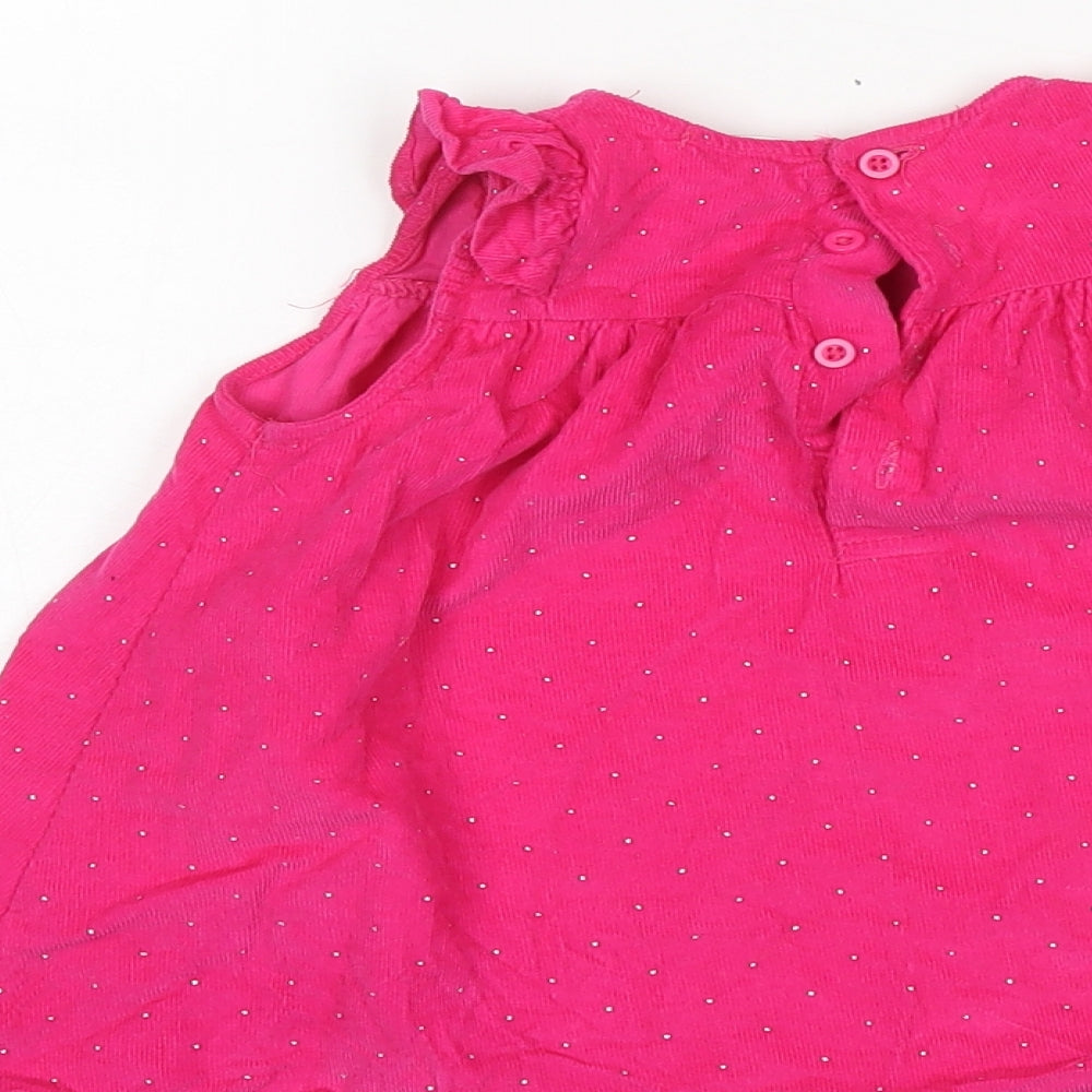 Pep & co Girls Pink Spotted  A-Line  Size 6-9 Months