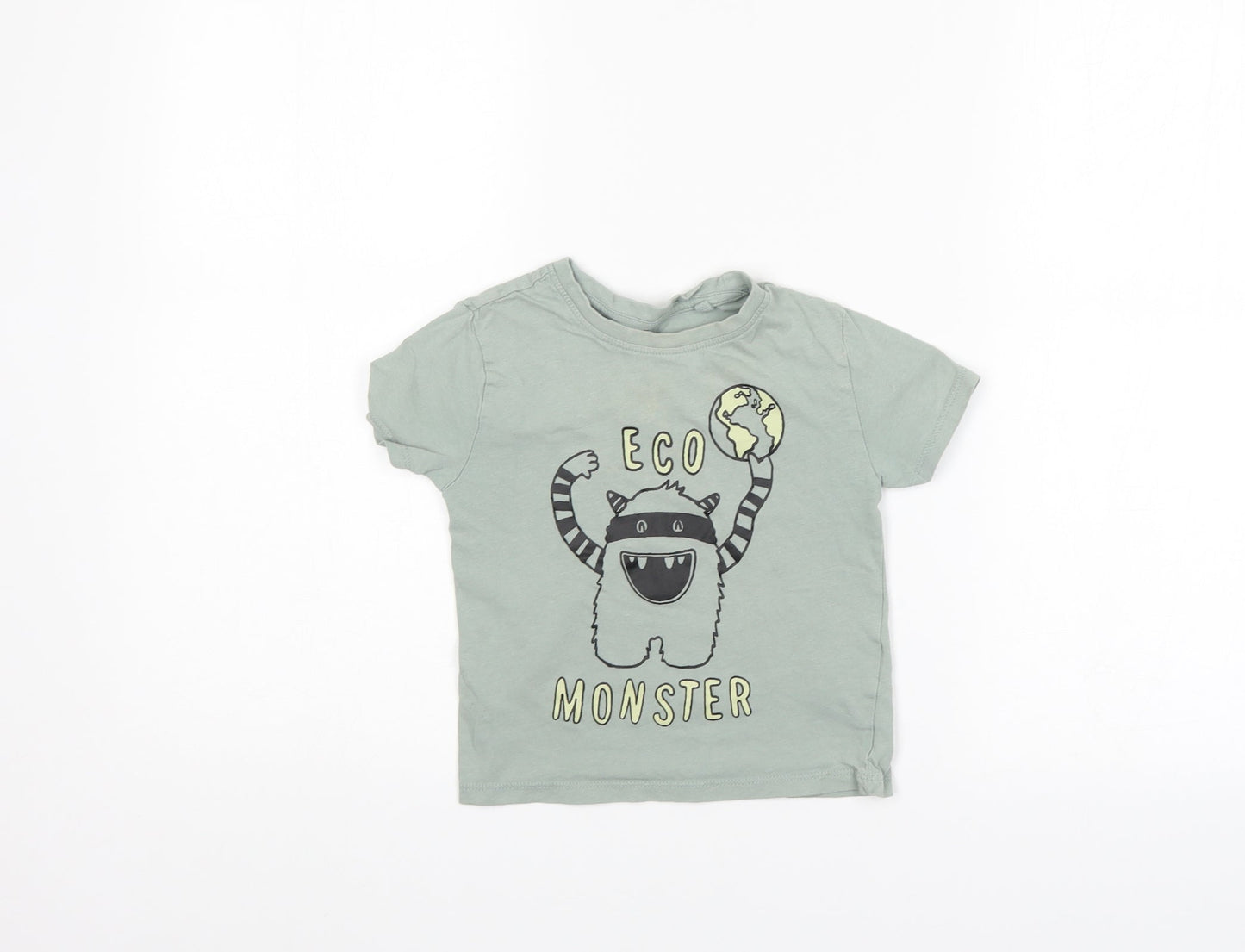 Primark Girls Green   Basic T-Shirt Size 2-3 Years