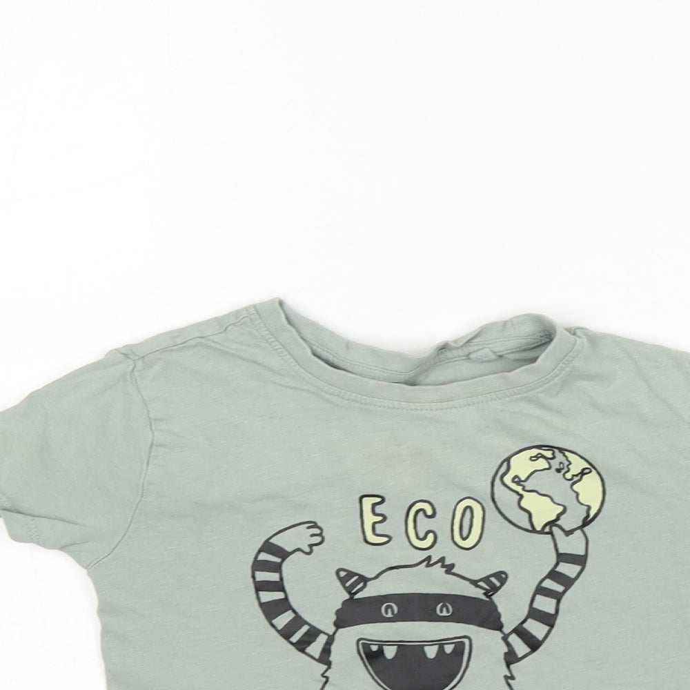 Primark Girls Green   Basic T-Shirt Size 2-3 Years