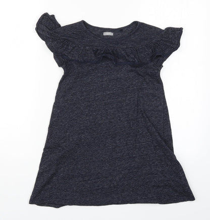 Additional front view of Next girls’ blue basic t-shirt, size 7, years
