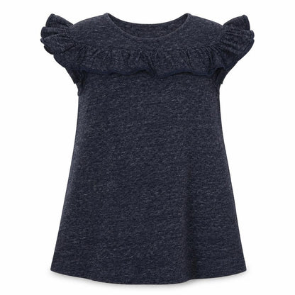 Front view of Next girls’ blue basic t-shirt, size 7, years