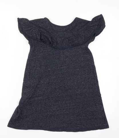 Back view of Next girls’ blue basic t-shirt, size 7, years