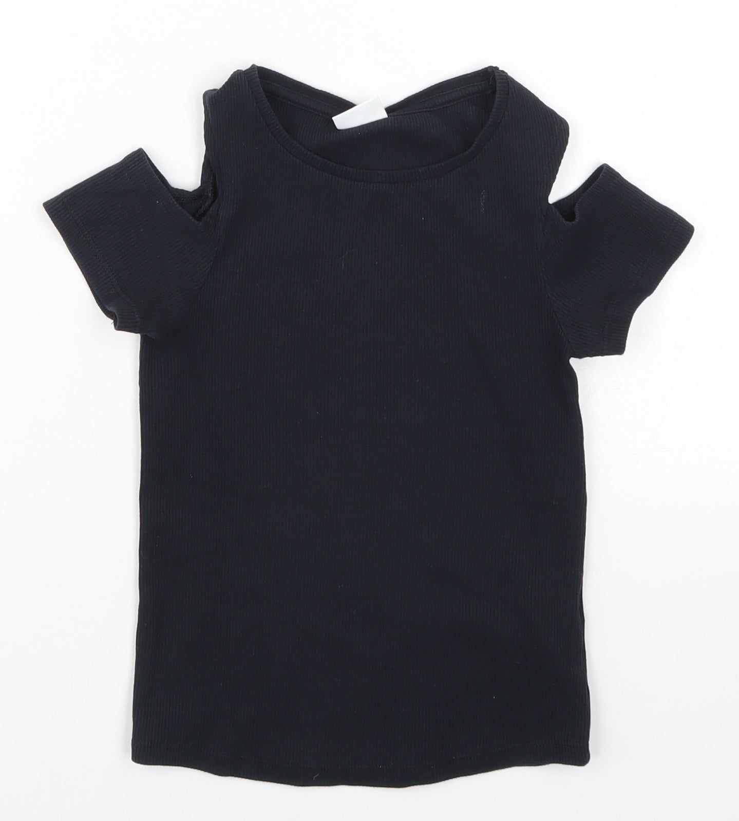 F&F Girls Black   Basic T-Shirt Size 7-8 Years