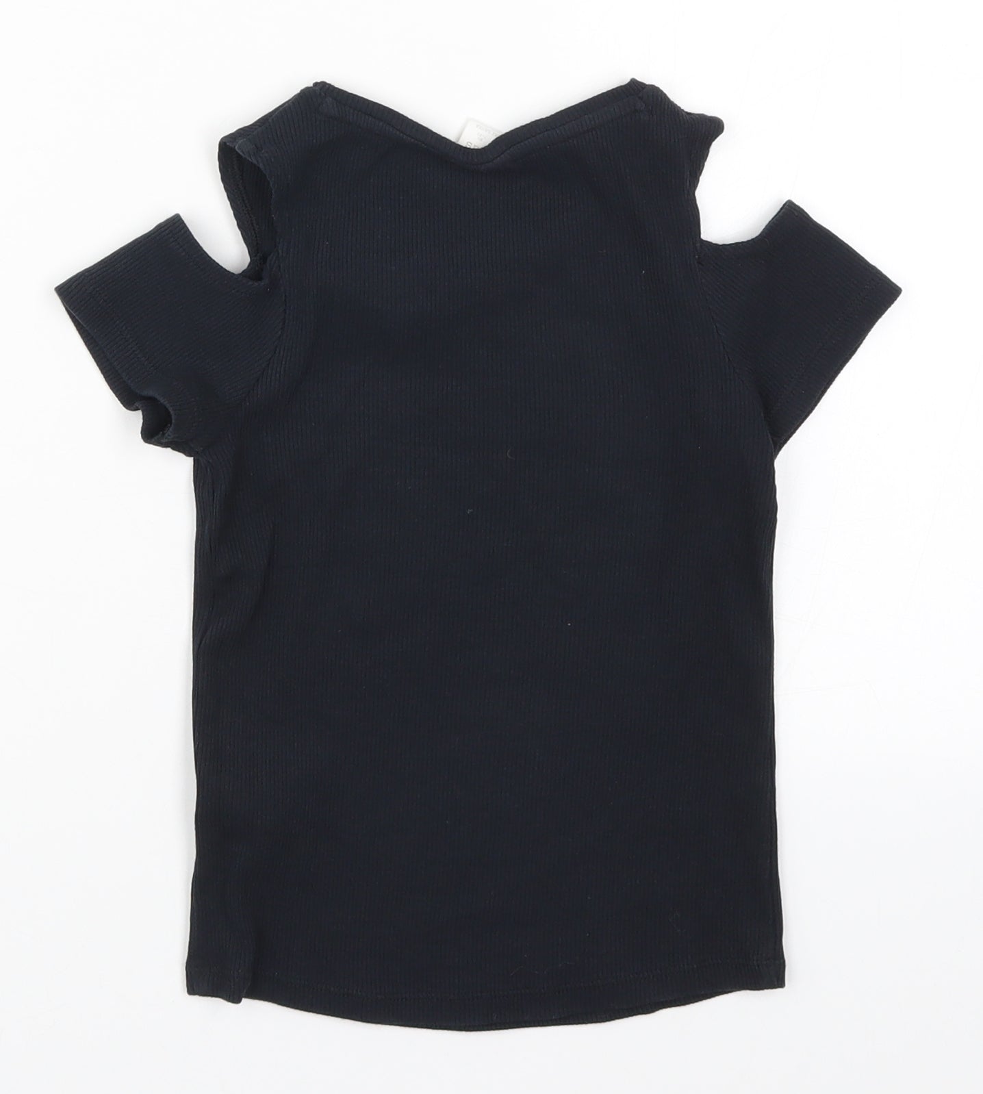 F&F Girls Black   Basic T-Shirt Size 7-8 Years