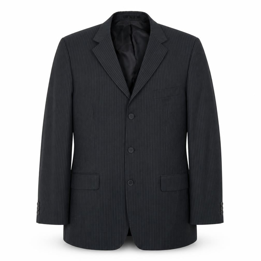 Karl Jackson Mens Grey Striped  Jacket Suit Jacket Size 44