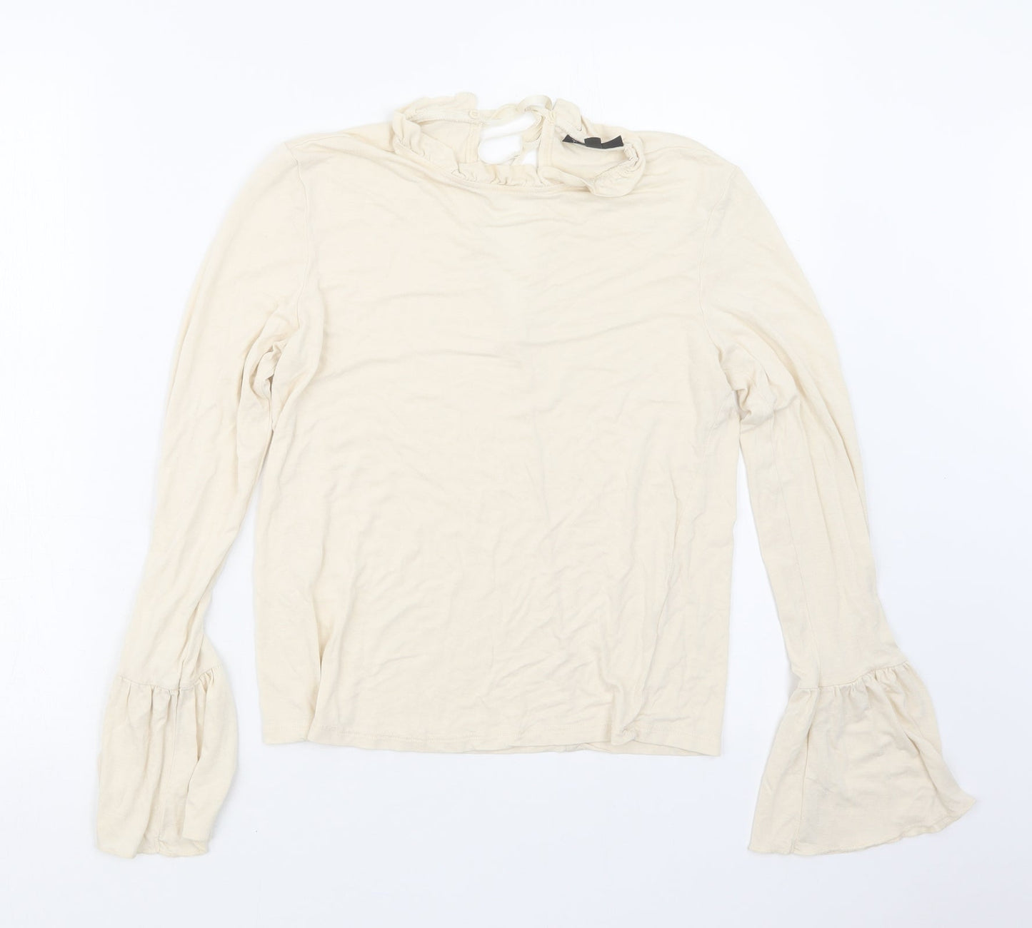 Topshop Womens Ivory   Basic T-Shirt Size 8