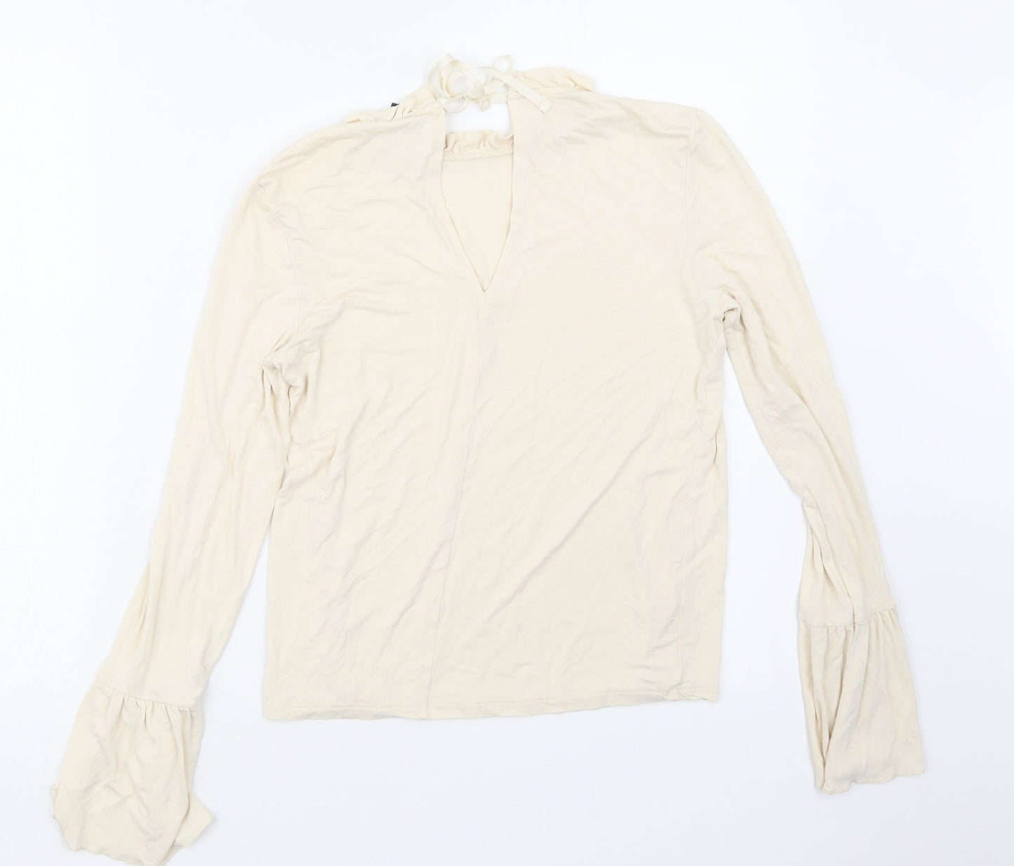 Topshop Womens Ivory   Basic T-Shirt Size 8