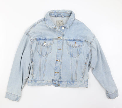 Additional front view of Denim Co. women’s blue denim jacket, size UK 8