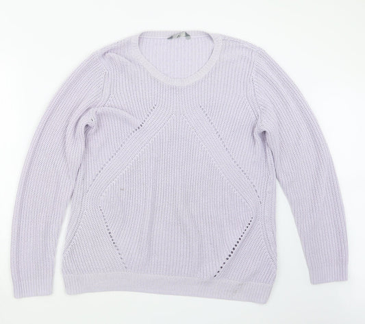 BHS Womens Purple  Knit Pullover Jumper Size 18