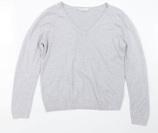 BHS Womens Grey  Knit Pullover Jumper Size 16