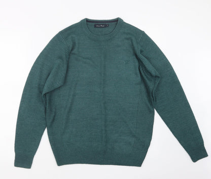 EWM Mens Green  Knit Pullover Jumper Size S