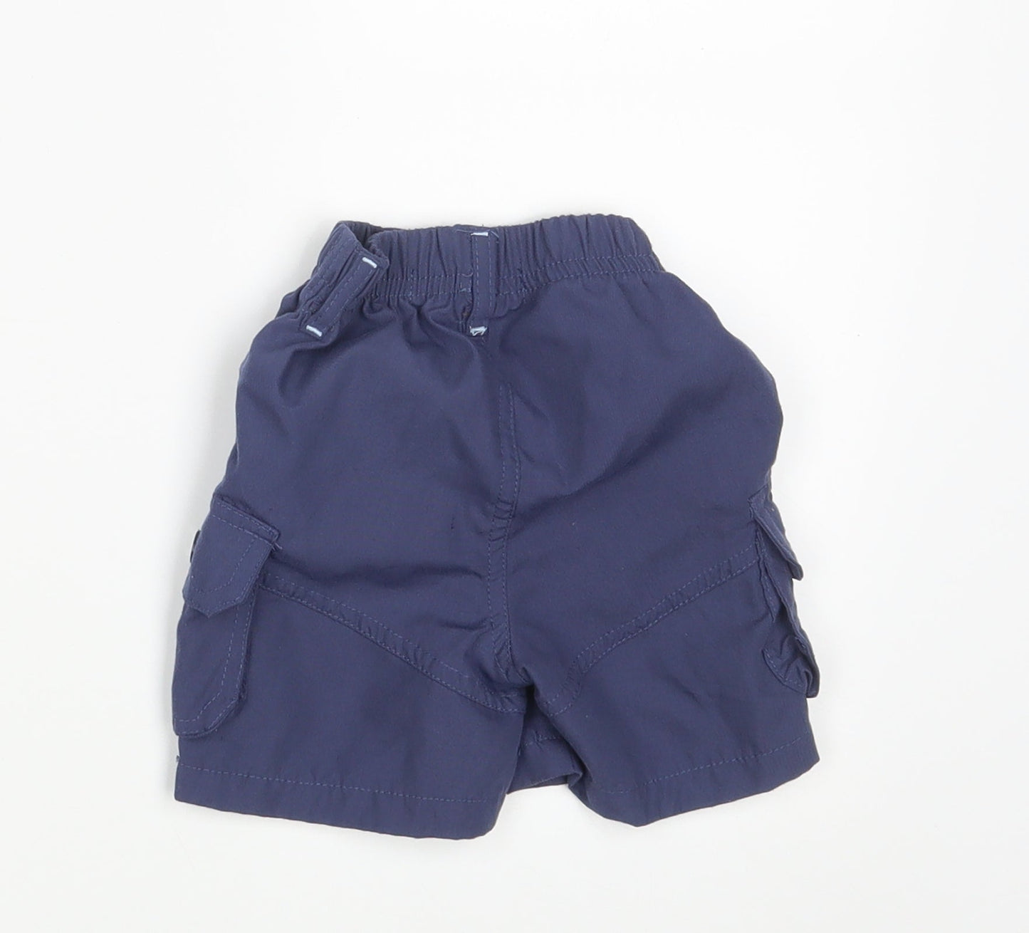 Nursery Time Baby Blue   Cargo Trousers Size 6-9 Months  - Waist 14in; Inside  leg 4in