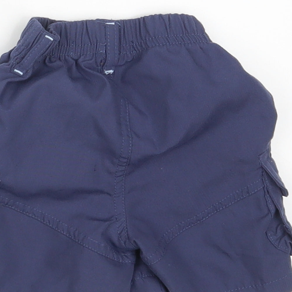 Nursery Time Baby Blue   Cargo Trousers Size 6-9 Months  - Waist 14in; Inside  leg 4in