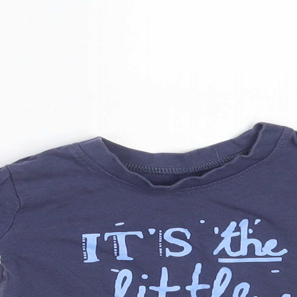 George Boys Blue   Basic T-Shirt Size 9-12 Months
