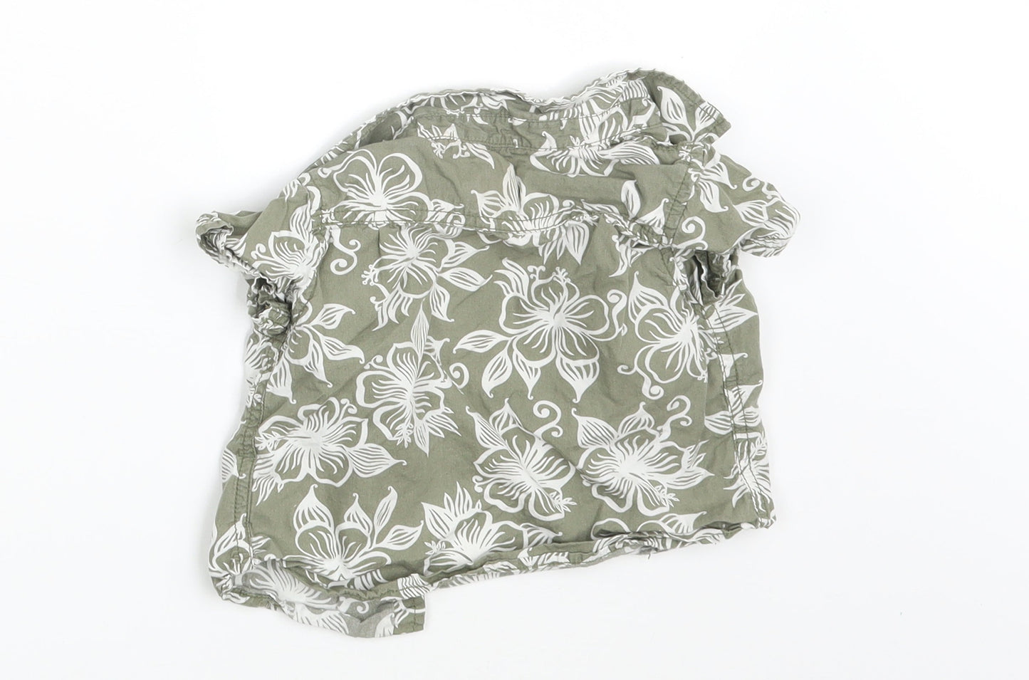 H&M Boys Grey Floral  Basic Button-Up Size 3-6 Months