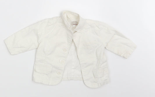 Mila Blue Baby White   Jacket Blazer Size 3-6 Months