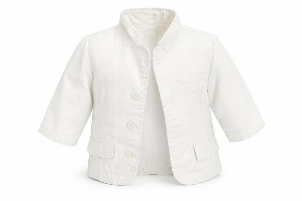 Mila Blue Baby White   Jacket Blazer Size 3-6 Months