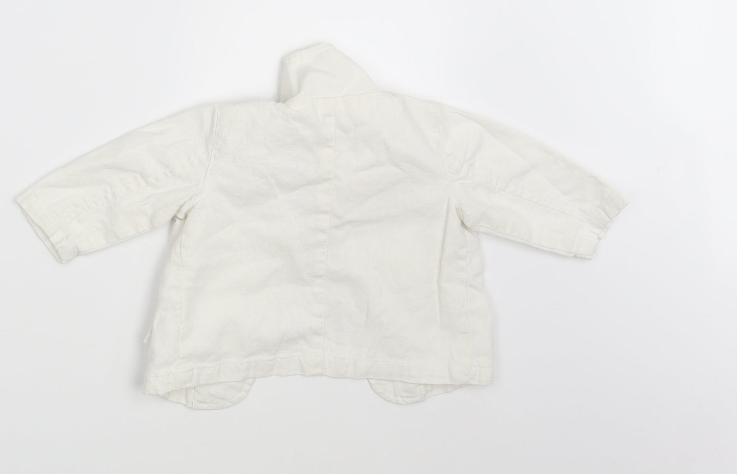 Mila Blue Baby White   Jacket Blazer Size 3-6 Months