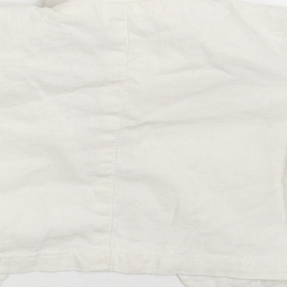 Brand and care label for Mila Blue Baby White Jacket Blazer, size 3-6, Months