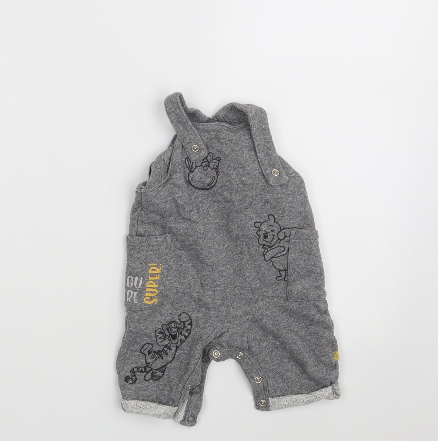Disney Baby Grey   Pinafore/Dungaree Dress  Size 0-3 Months