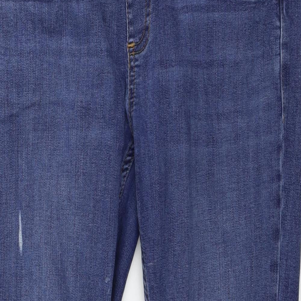 Topshop Womens Blue  Denim Skinny Jeans Size 32 in L25 in