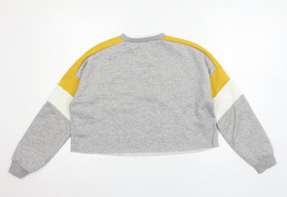 Preloved New Look Girls Grey  Jersey Pullover Sweatshirt Size 14-15 Years  - So Anyway... - Back