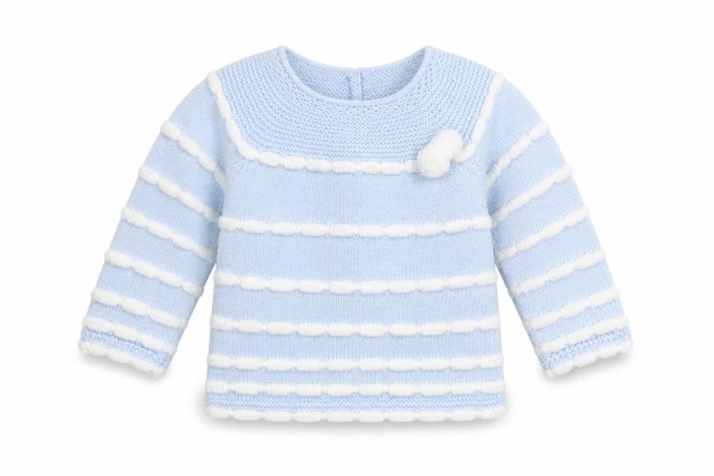 VB Boys Black Striped Knit Pullover Jumper Size 0-3 Months