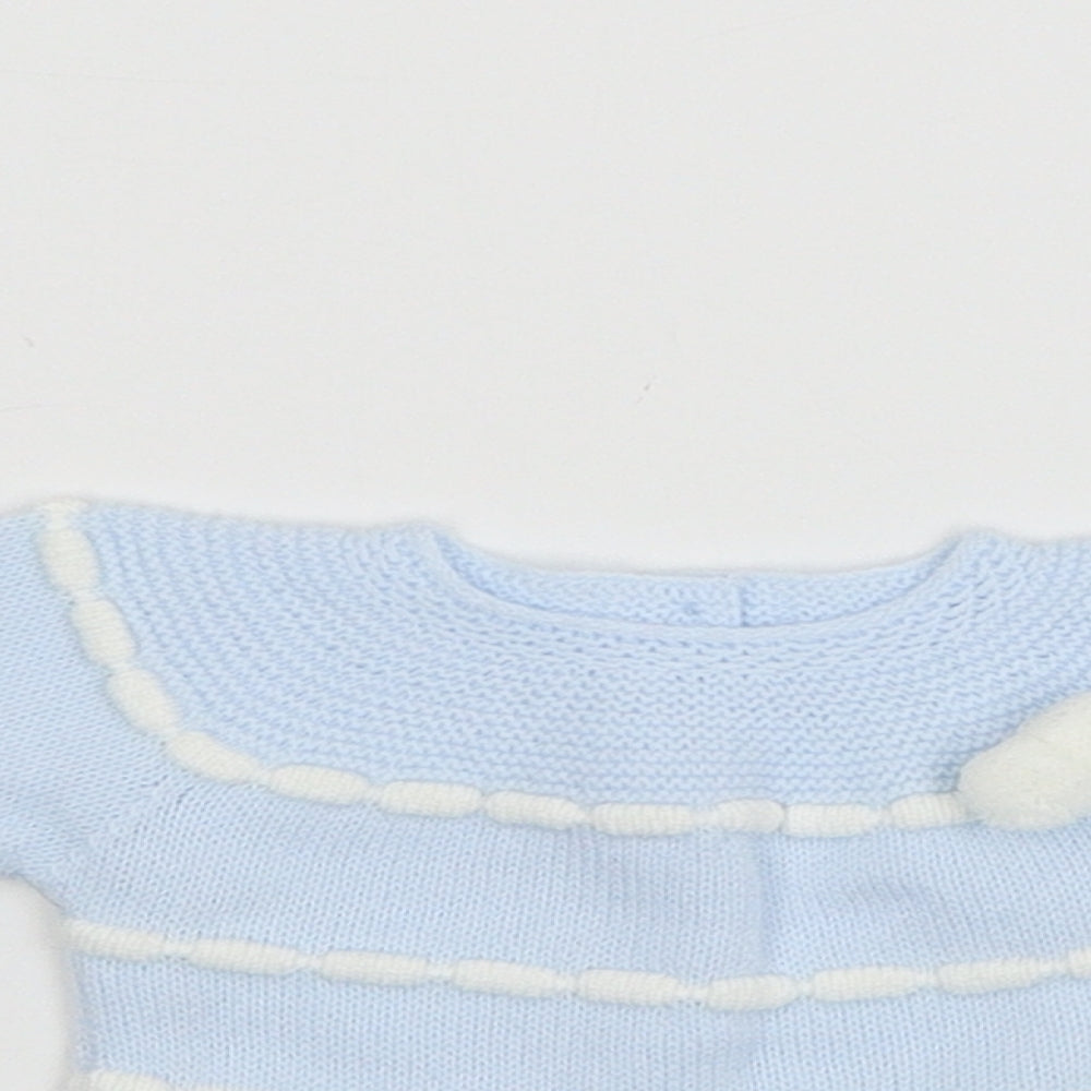 VB Boys Black Striped Knit Pullover Jumper Size 0-3 Months