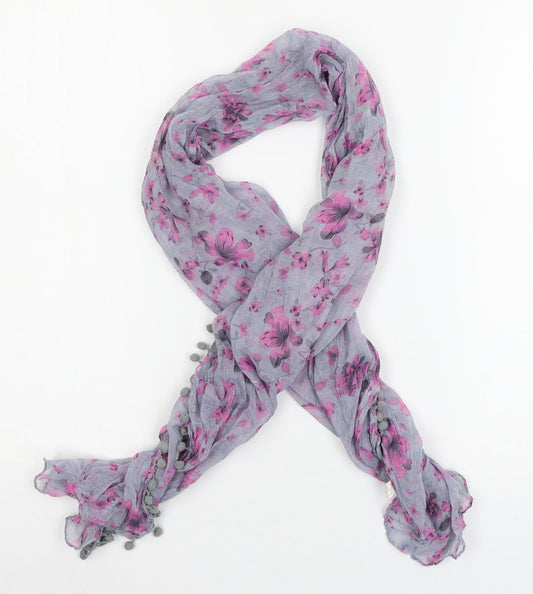 Preworn Womens Grey Floral   Scarf