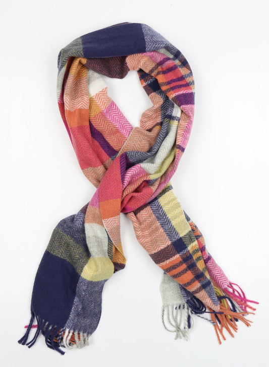 Preworn Womens Multicoloured Check Knit  Scarf