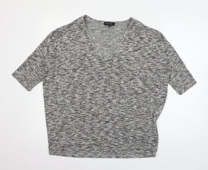 New Look Womens Grey  Knit Basic T-Shirt Size M