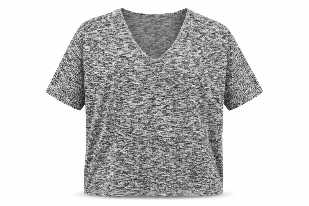 New Look Womens Grey  Knit Basic T-Shirt Size M
