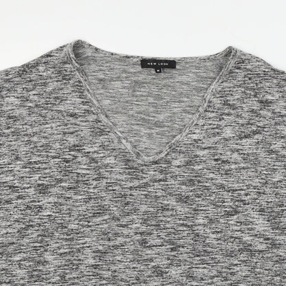 New Look Womens Grey  Knit Basic T-Shirt Size M