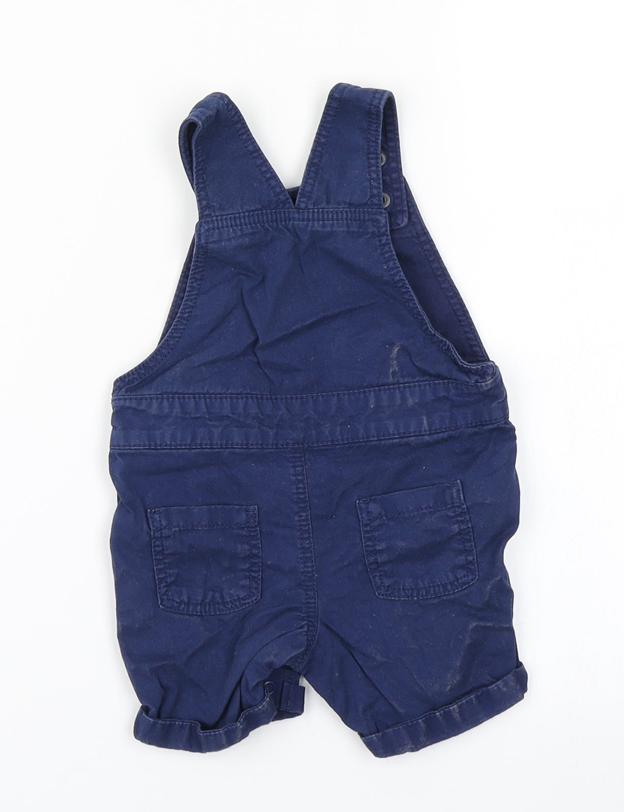M&S Boys Blue   Dungaree One-Piece Size 3-6 Months