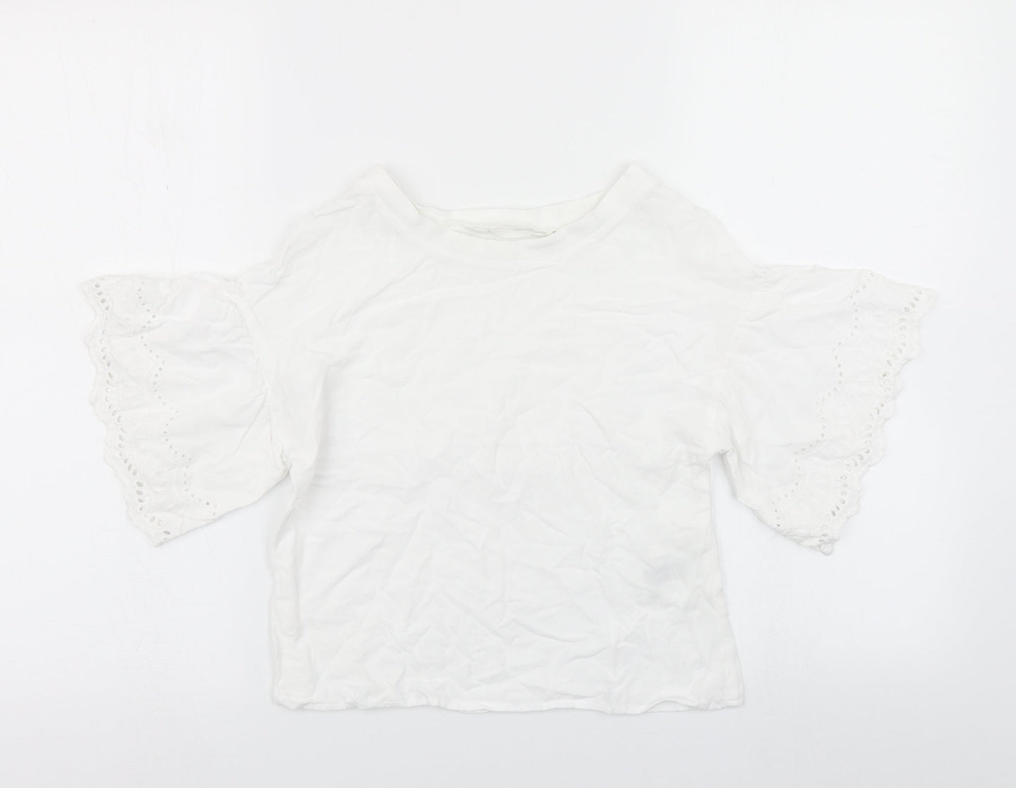 H&M Girls White   Basic T-Shirt Size 11 Years