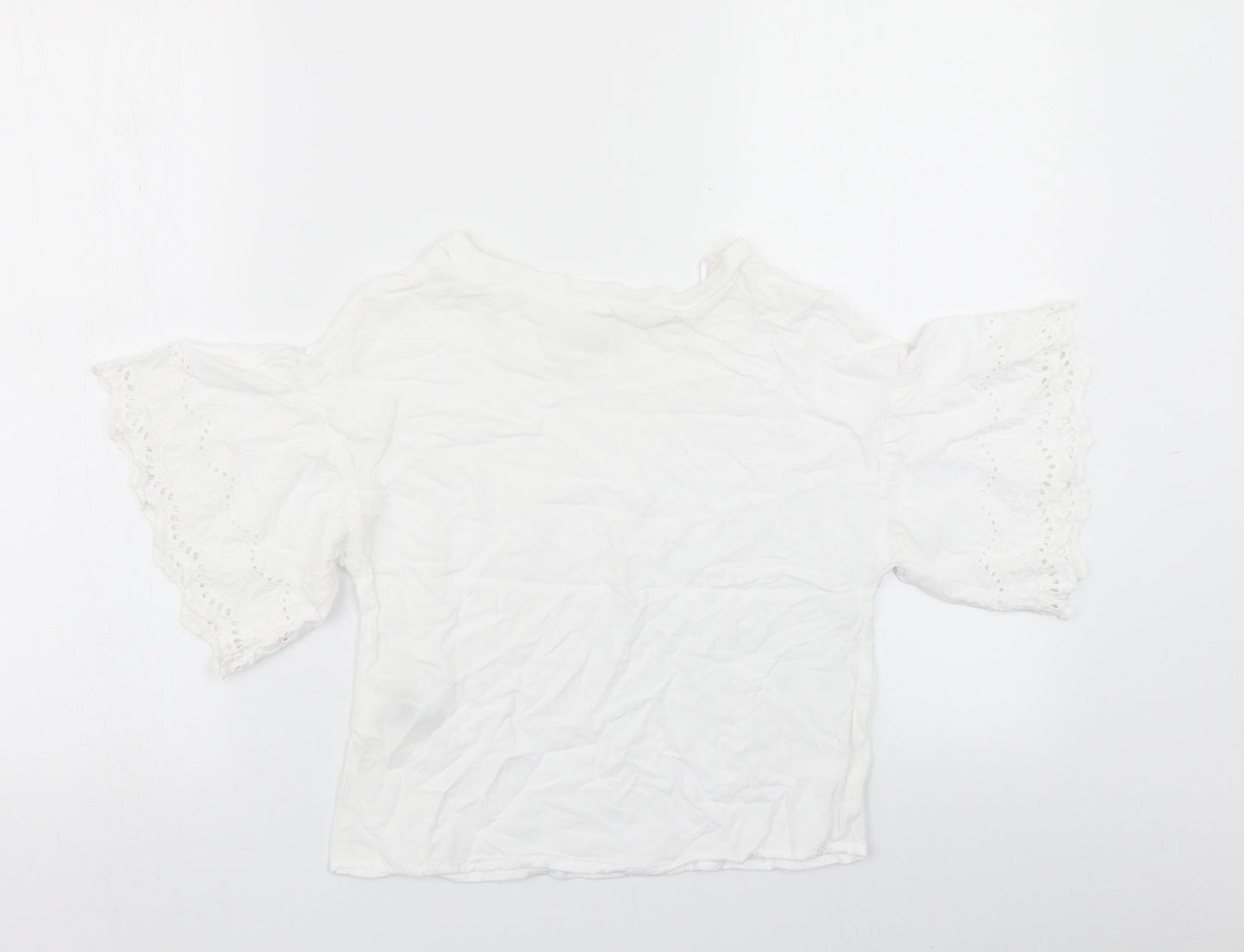 H&M Girls White   Basic T-Shirt Size 11 Years
